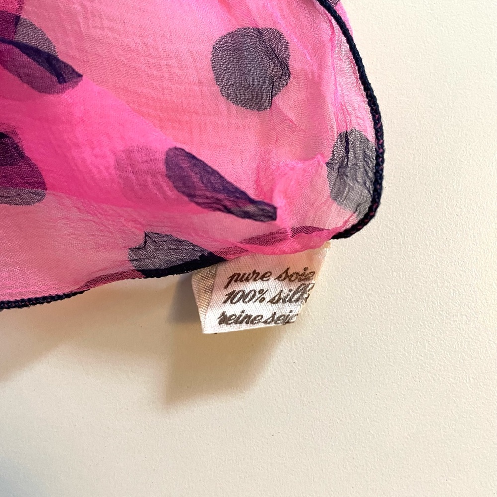 COPY - Retro Vintage SILK Scarf - Polka-Dot